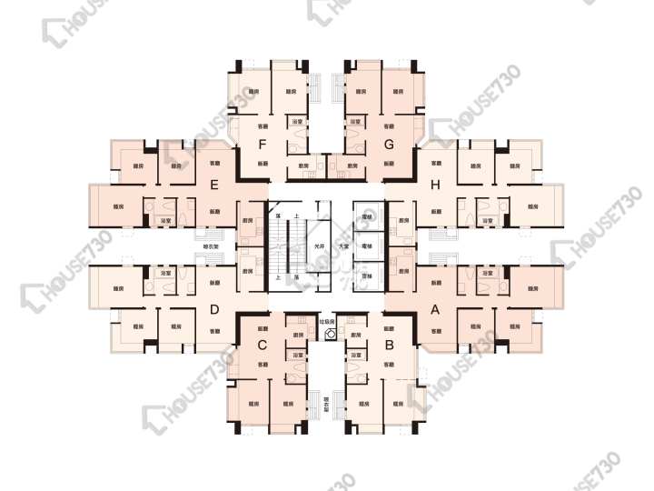 上水中心 平面圖 上水中心 5座 2-5樓 樓層平面圖 - House730