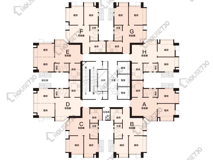 上水中心 平面圖 上水中心 3座 14-24樓 樓層平面圖 - House730