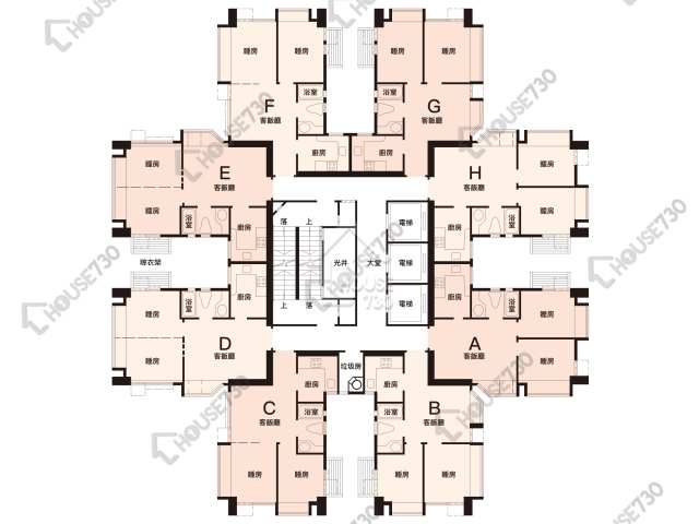 上水中心 平面圖 上水中心 1座 1-5樓 樓層平面圖 - House730