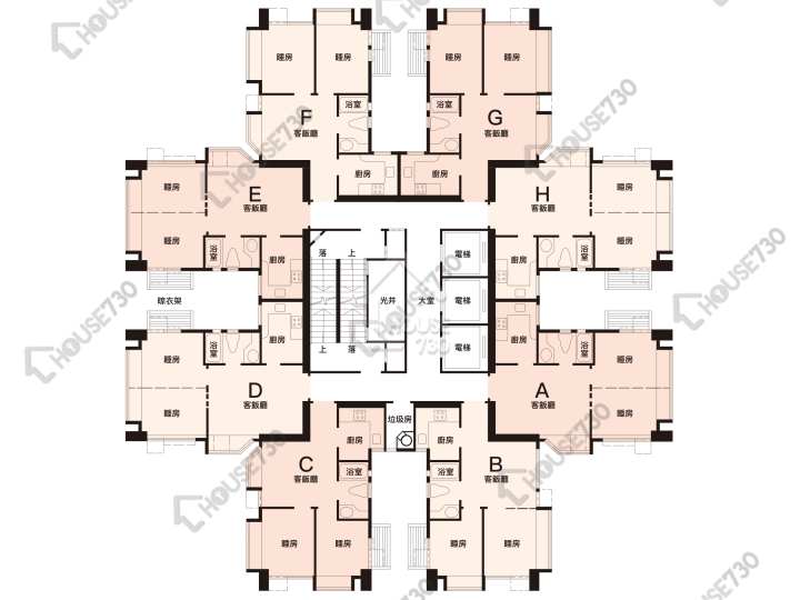 上水中心 平面圖 上水中心 3座 2-6樓 樓層平面圖 - House730