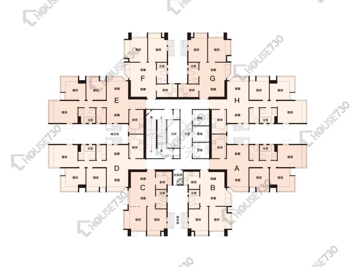 上水中心 平面圖 上水中心 4座 2-6樓 樓層平面圖 - House730
