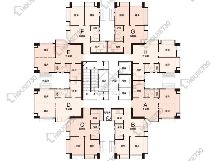 上水中心 平面圖 上水中心 3座 9-13樓 樓層平面圖 - House730