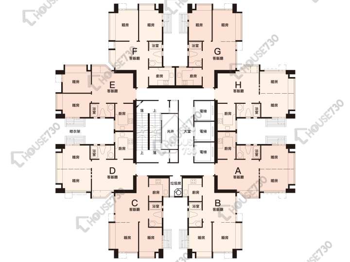 上水中心 平面圖 上水中心 2座 1-5樓 樓層平面圖 - House730