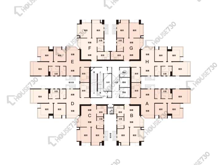 上水中心 平面圖 上水中心 5座 6-24樓 樓層平面圖 - House730