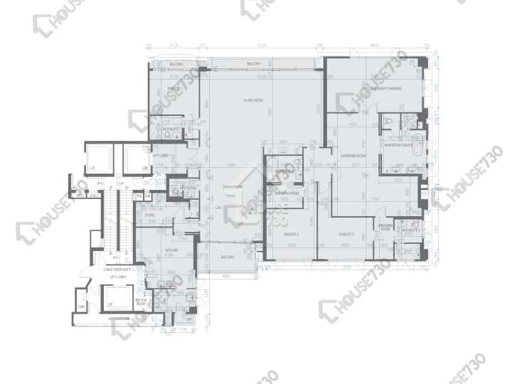 Mount Nicholson 平面圖 Mount Nicholson 2期 A座 15樓 樓層平面圖 - House730
