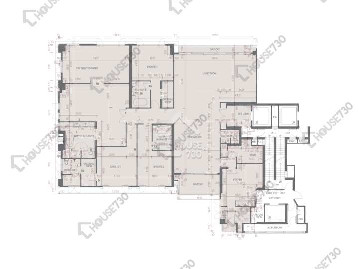 Mount Nicholson 平面圖 Mount Nicholson 3期 D座 15樓 樓層平面圖 - House730
