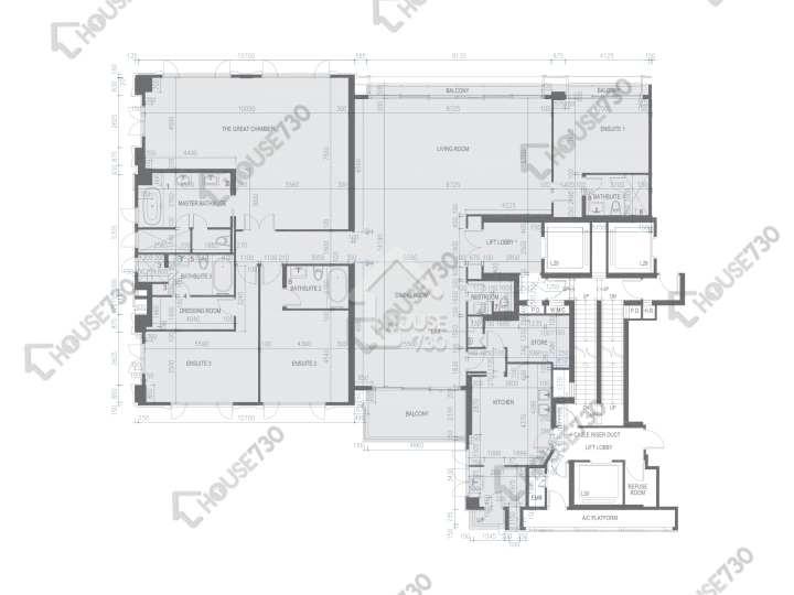 Mount Nicholson 平面圖 Mount Nicholson 2期 B座 16樓 樓層平面圖 - House730