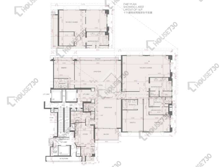 Mount Nicholson 平面圖 Mount Nicholson 3期 C座 16樓 樓層平面圖 - House730