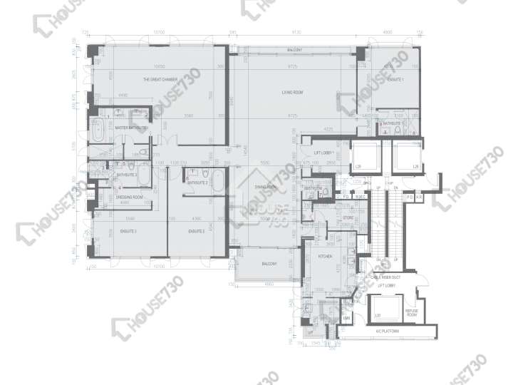 Mount Nicholson 平面圖 Mount Nicholson 2期 B座 12樓 樓層平面圖 - House730