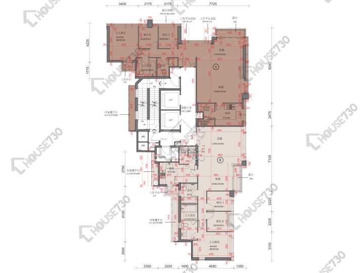 Kensington Hill 平面圖 Kensington Hill 32-33樓 樓層平面圖 - House730