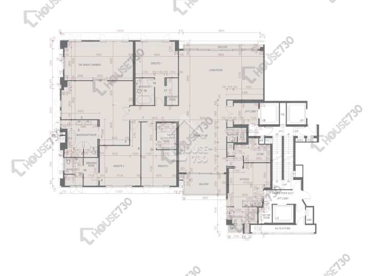 Mount Nicholson 平面圖 Mount Nicholson 3期 D座 16樓 樓層平面圖 - House730