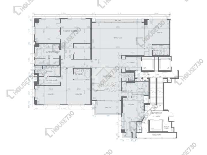 Mount Nicholson 平面圖 Mount Nicholson 2期 B座 3樓 樓層平面圖 - House730