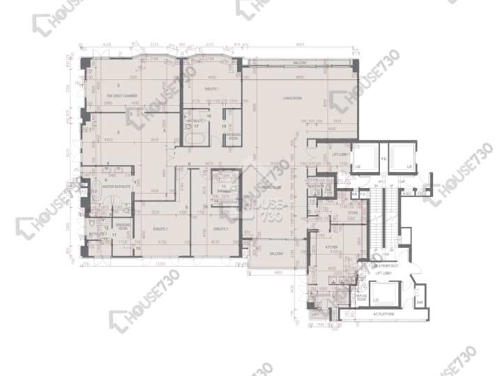 Mount Nicholson 平面圖 Mount Nicholson 3期 D座 5樓 樓層平面圖 - House730