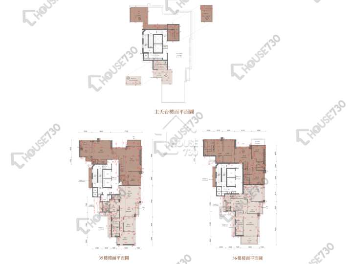 Kensington Hill 平面圖 Kensington Hill 35樓 樓層平面圖 - House730