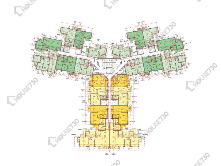 OMA By The Sea 平面圖 OMA By The Sea 2座 6-12,15,16樓 樓層平面圖 - House730