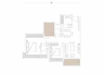 越秀珠實天悅海灣 89平方叁房 - House730