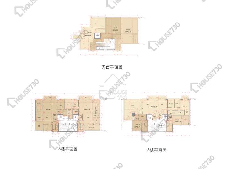 澐瀚 平面圖 澐瀚 5座 5-6樓 樓層平面圖 - House730