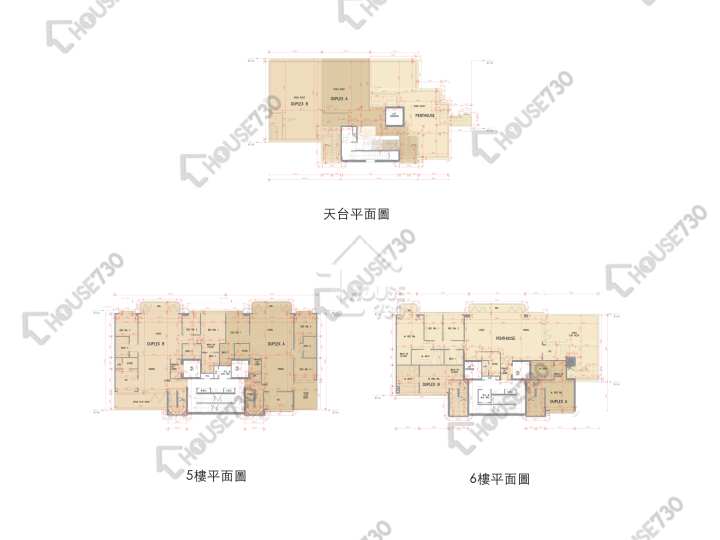 澐瀚 平面圖 澐瀚 3座 5-6樓 樓層平面圖 - House730