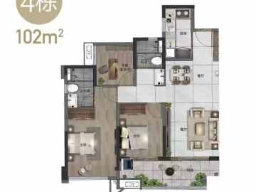 雅居樂凱茵雲頂 4栋102平 - House730