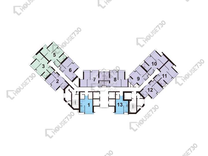立坊 平面圖 立坊 8-13,15-22,25-33,35-39,41-43,45-47,49樓 樓層平面圖 - House730