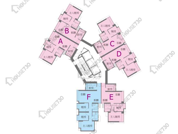 名逸居 平面圖 名逸居 3座 18-23,25-29,30樓 樓層平面圖 - House730