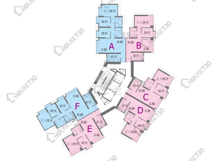 名逸居 平面圖 名逸居 2座 18-23,25-29,30樓 樓層平面圖 - House730