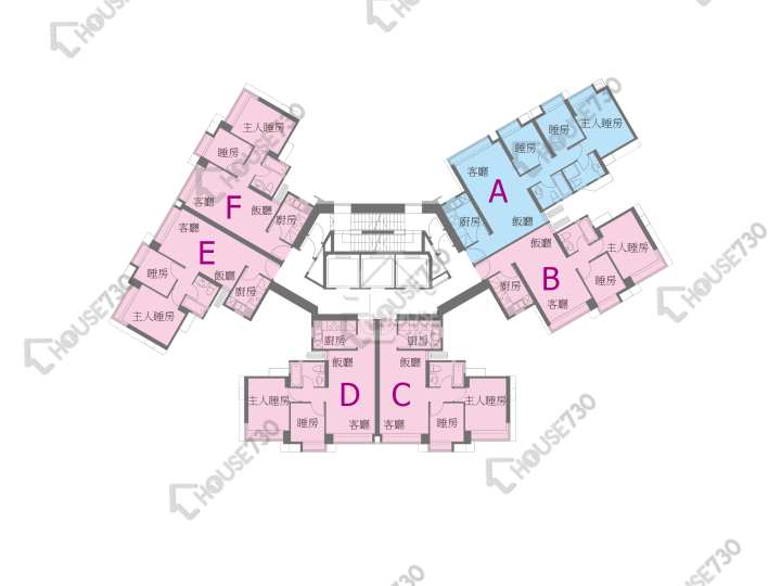 名逸居 平面圖 名逸居 1座 18-23,25-29,30樓 樓層平面圖 - House730