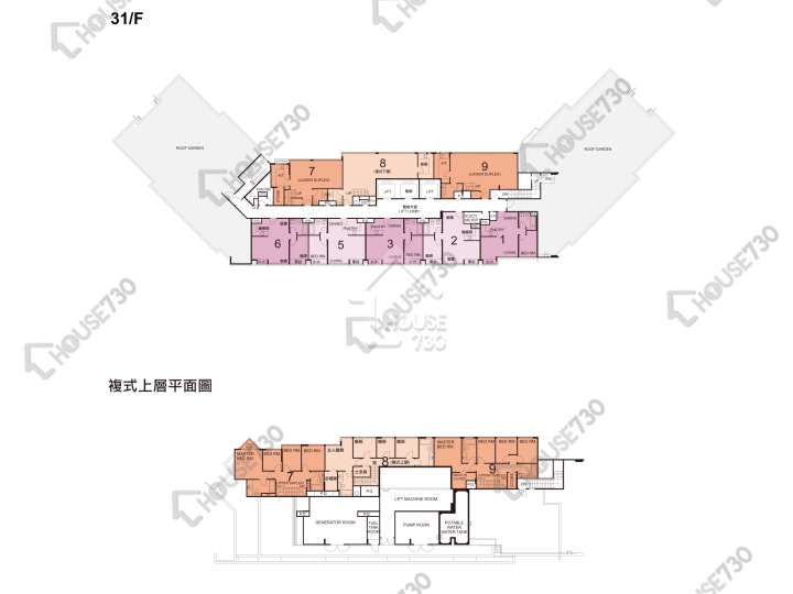都會軒 平面圖 都會軒 1座 31樓 樓層平面圖 - House730