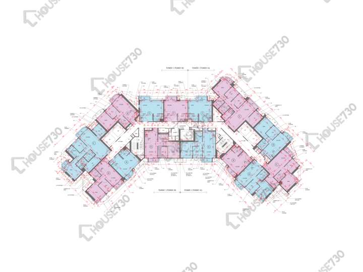 嘉峯匯 平面圖 嘉峯匯 1A座 1樓 樓層平面圖 - House730