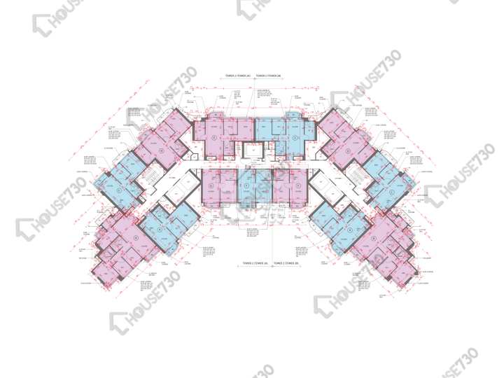嘉峯匯 平面圖 嘉峯匯 2A座 6-12,15-23,25-33,35-39,40樓 樓層平面圖 - House730