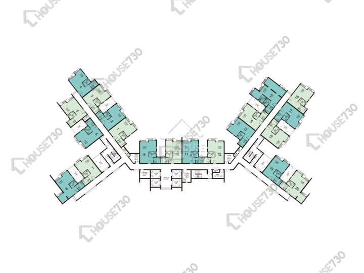 屏欣苑 平面圖 屏欣苑 C座 (屏泰閣) 2-33樓 樓層平面圖 - House730