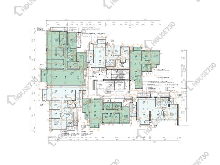 Koko Hills 平面圖 Koko Hills 1期 2座 18樓 樓層平面圖 - House730