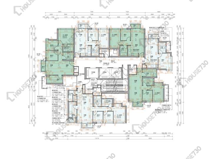 Koko Hills 平面圖 Koko Hills 1期 5座 21樓 樓層平面圖 - House730