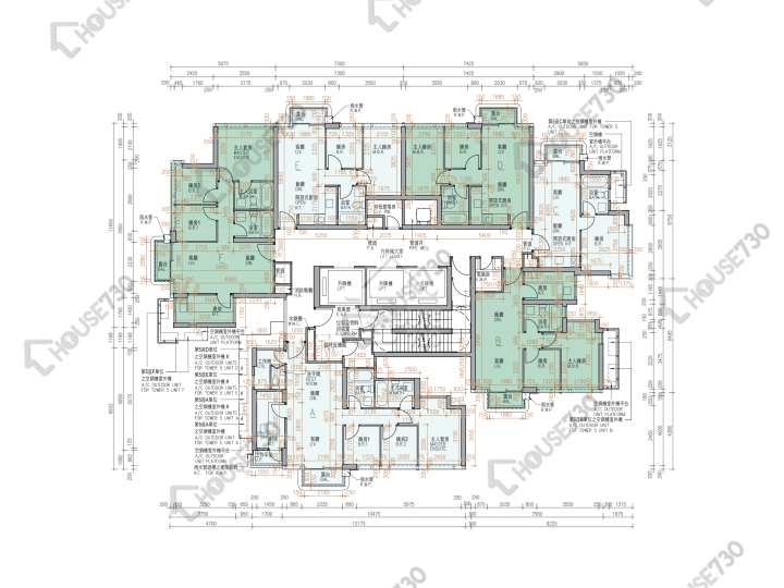 Koko Hills 平面圖 Koko Hills 1期 5座 6-12,15-19,20樓 樓層平面圖 - House730