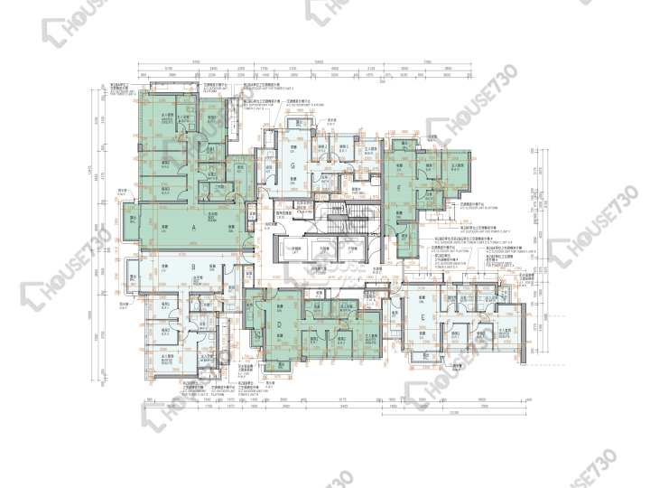 Koko Hills 平面圖 Koko Hills 1期 2座 21樓 樓層平面圖 - House730