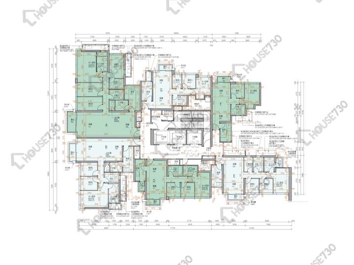 Koko Hills 平面圖 Koko Hills 1期 2座 22樓 樓層平面圖 - House730