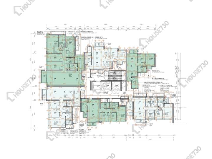 Koko Hills 平面圖 Koko Hills 1期 2座 19-20樓 樓層平面圖 - House730