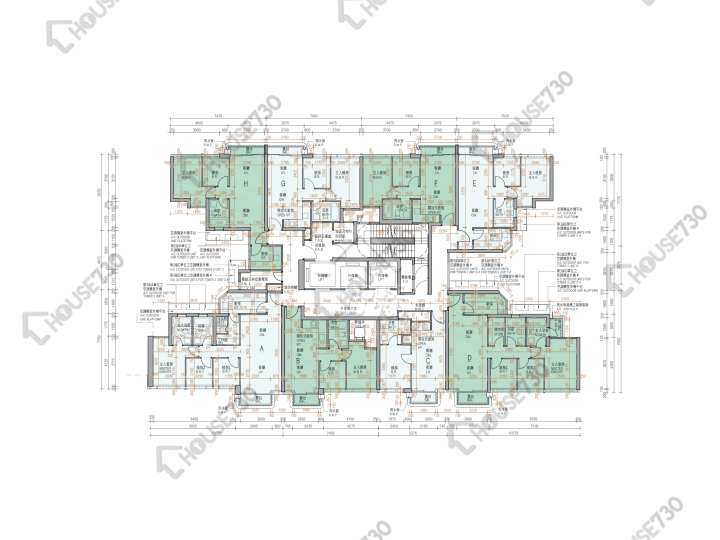 Koko Hills 平面圖 Koko Hills 1期 3座 2樓 樓層平面圖 - House730