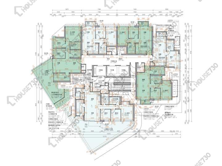 Koko Hills 平面圖 Koko Hills 1期 5座 1樓 樓層平面圖 - House730