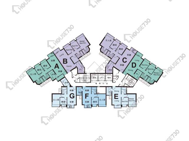 海典灣 平面圖 海典灣 1座 11-12,15-23,25-33,35樓 樓層平面圖 - House730
