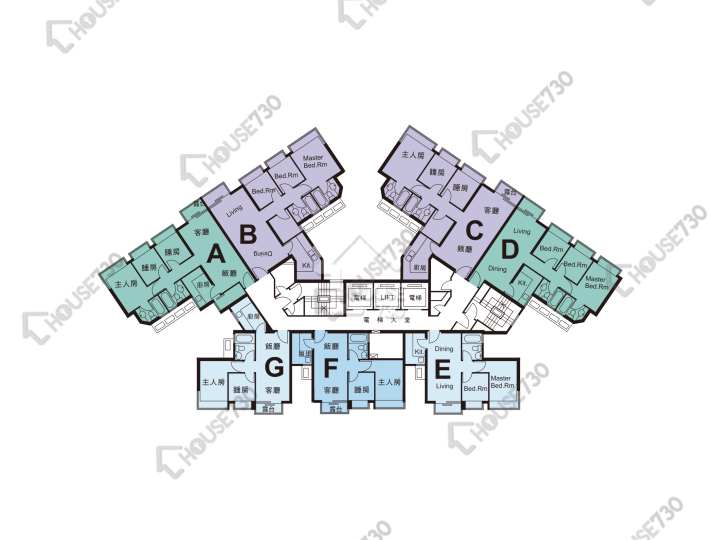 海典灣 平面圖 海典灣 1座 11-12,15-23,25-33,35樓 樓層平面圖 - House730