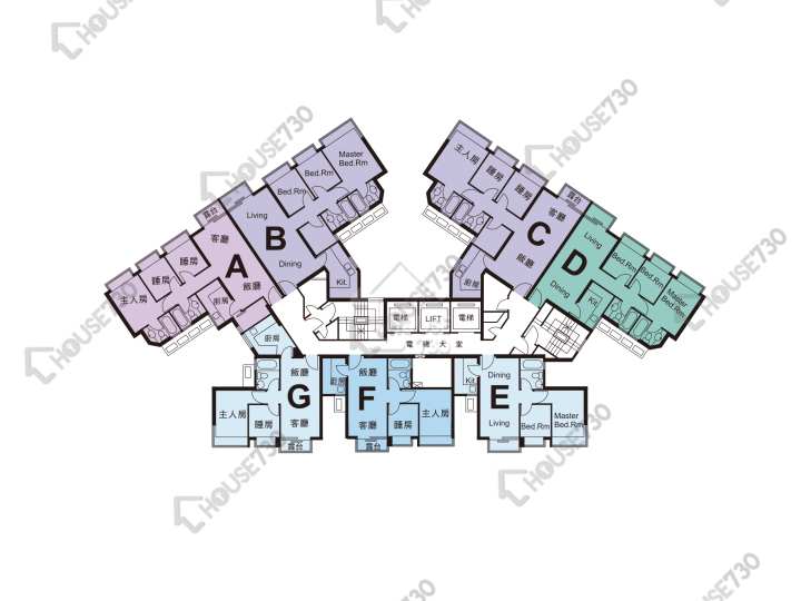 海典灣 平面圖 海典灣 3座 11-12,15-23,25-33,35樓 樓層平面圖 - House730