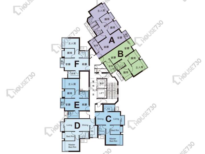 海典灣 平面圖 海典灣 5座 11-12,15-23,25-33,35樓 樓層平面圖 - House730