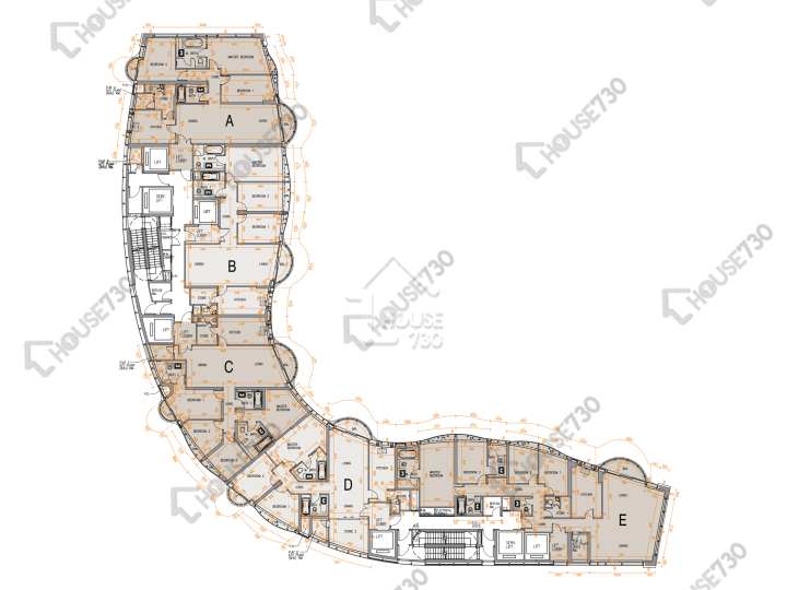 Mount Parker Residences 平面圖 Mount Parker Residences 5樓 樓層平面圖 - House730