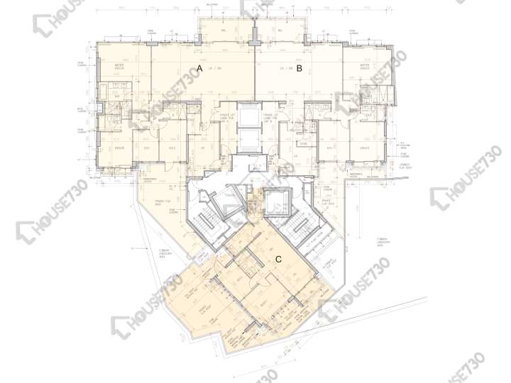 St. George's Mansions 平面圖 St. George's Mansions 3座 1樓 樓層平面圖 - House730