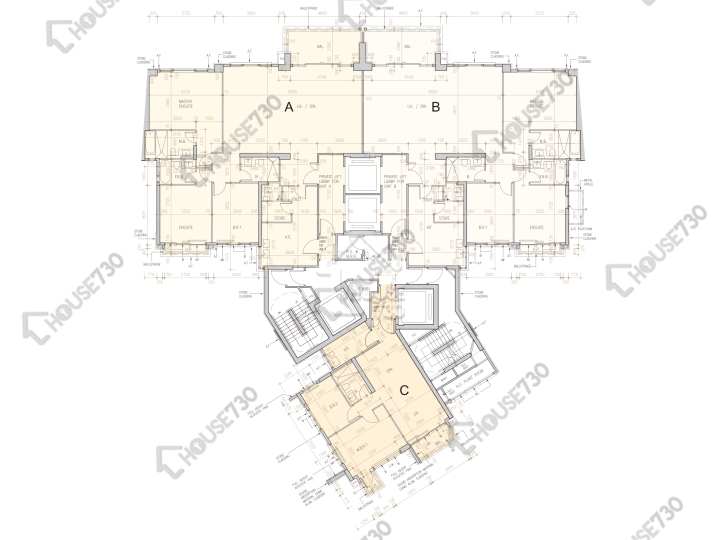 St. George's Mansions 平面圖 St. George's Mansions 2座 21樓 樓層平面圖 - House730