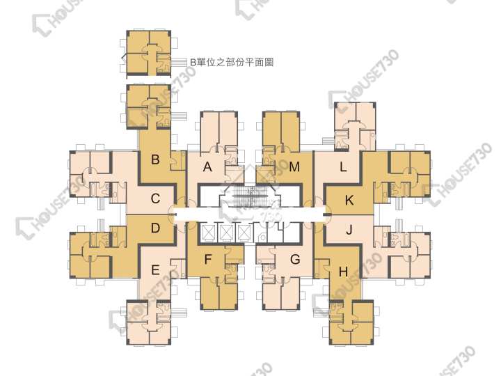 雲疊花園 平面圖 雲疊花園 4座 2-27樓 樓層平面圖 - House730