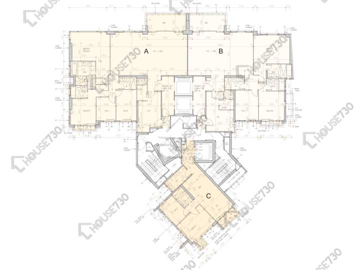 St. George's Mansions 平面圖 St. George's Mansions 3座 19樓 樓層平面圖 - House730