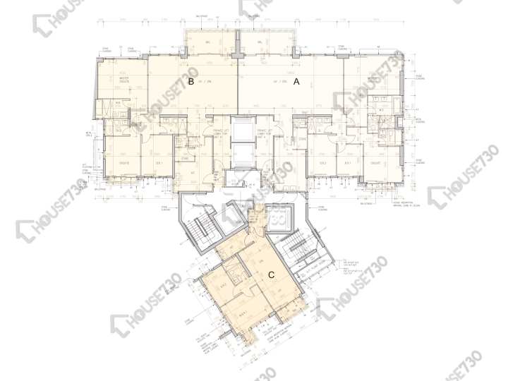 St. George's Mansions 平面圖 St. George's Mansions 1座 5-12,15-17,18樓 樓層平面圖 - House730