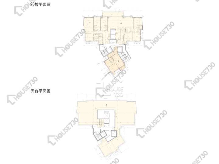 St. George's Mansions 平面圖 St. George's Mansions 2座 23樓 樓層平面圖 - House730